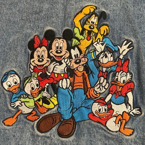 Vintage 80-90’s Disney store inc. jean jacket. Size XL  see pic bleach spots - Picture 5 of 8